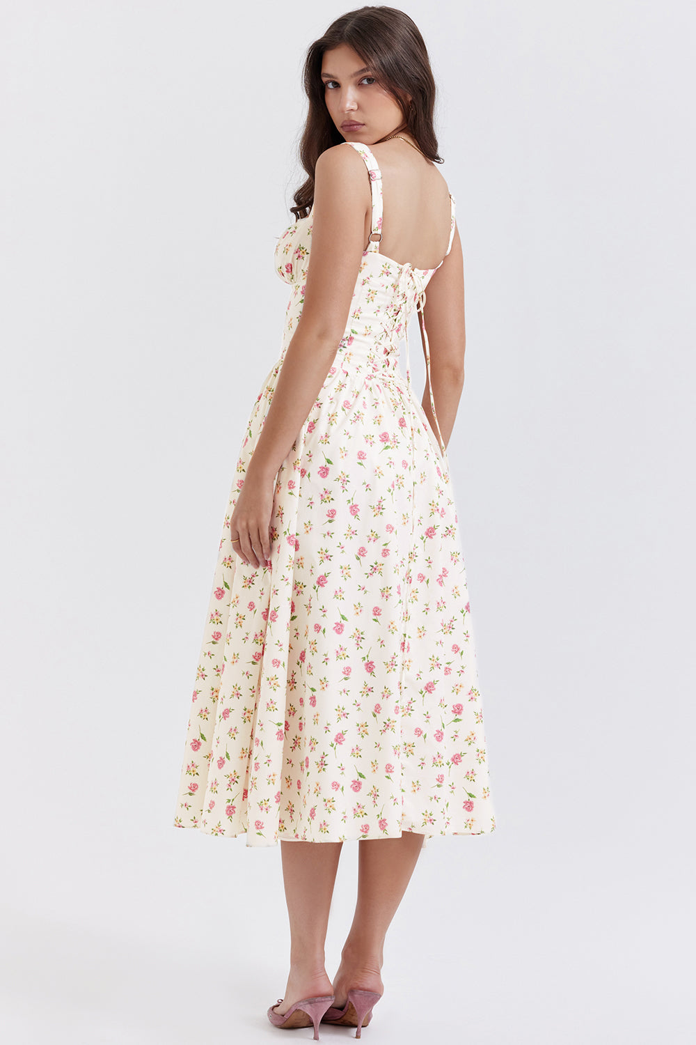 Sophie - Zomerse Bloemen Midi Jurk