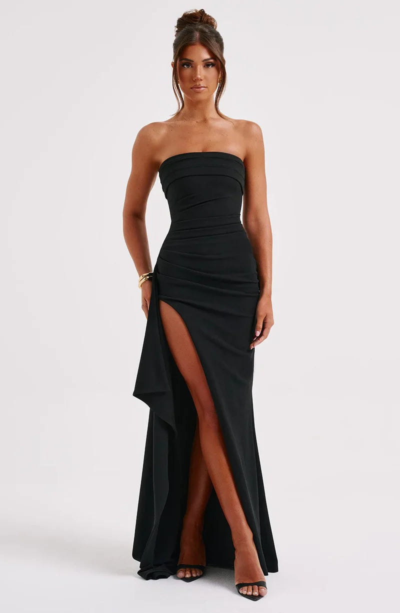 Anna - Elegante Gedraaide Maxi Jurk