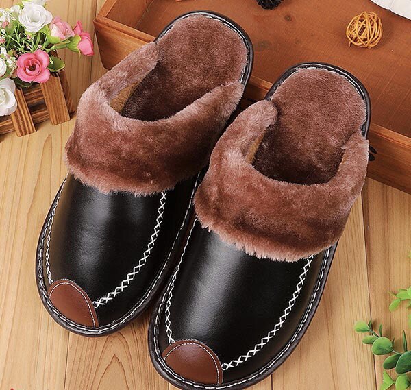 Ranny - Winter PU Leren Slippers