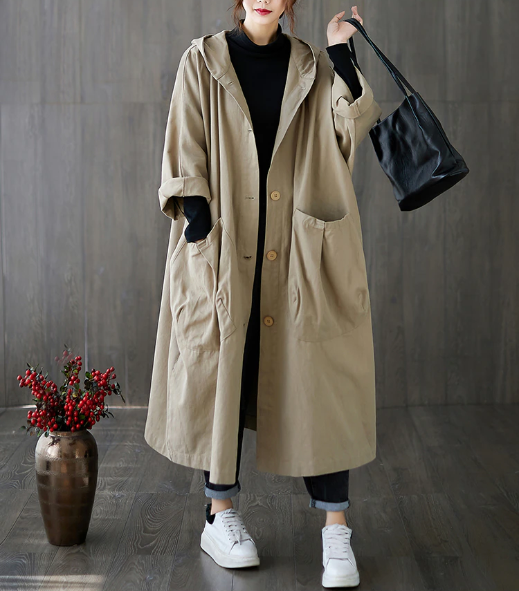 Charlie - Casual trenchcoat met brede zakken