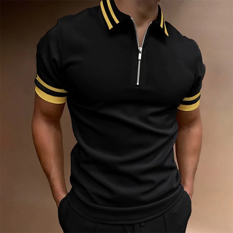 Max - Casual POLO-shirt met korte mouwen en kapsel