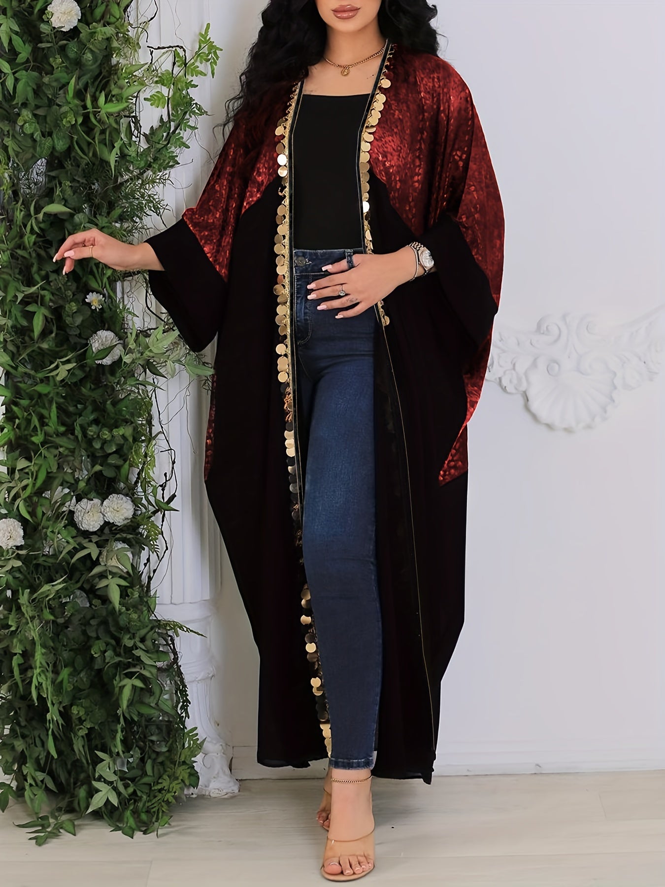 Nora - Kleurrijk Kaftan Abaya Casual Uitloper