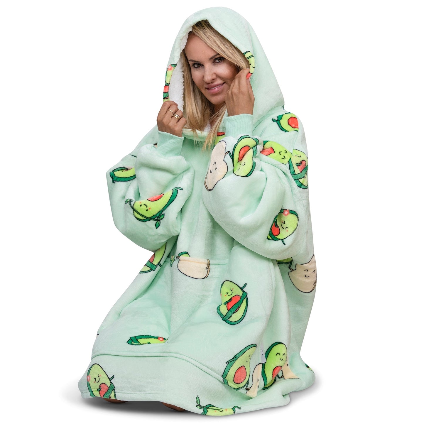 Warmy | Avocado Hoodie Deken