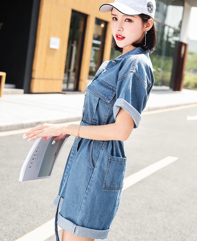 Amelia - Denim playsuit