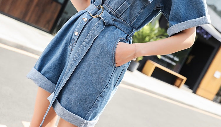 Amelia - Denim playsuit