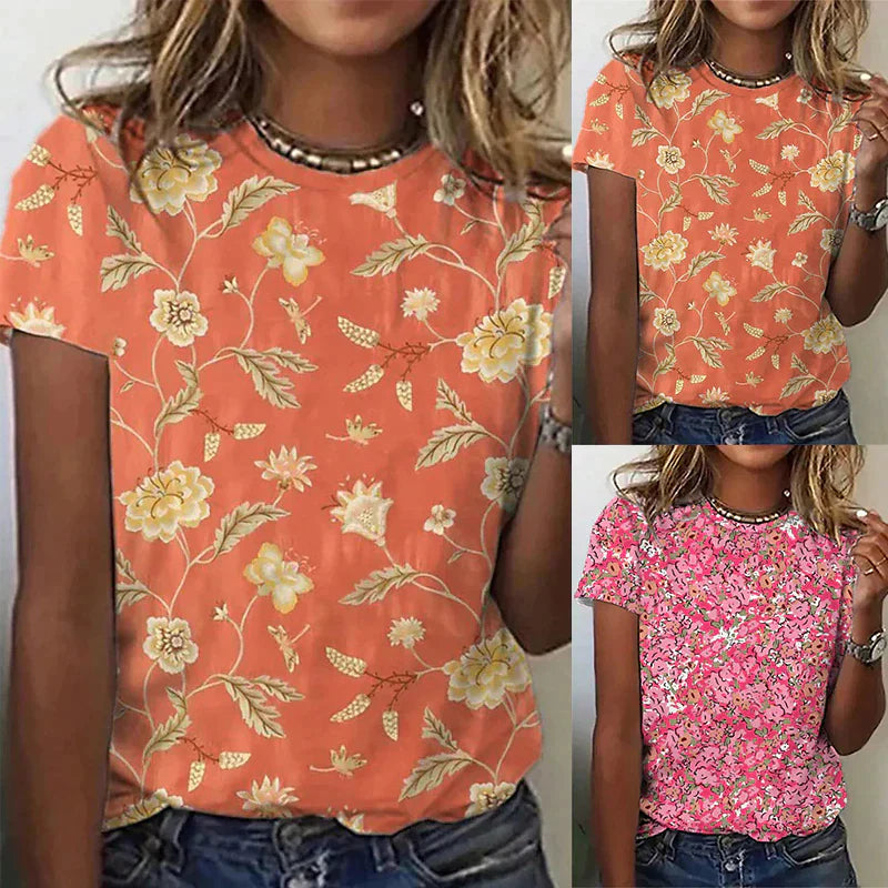 Nina - Zomers shirt met ronde hals