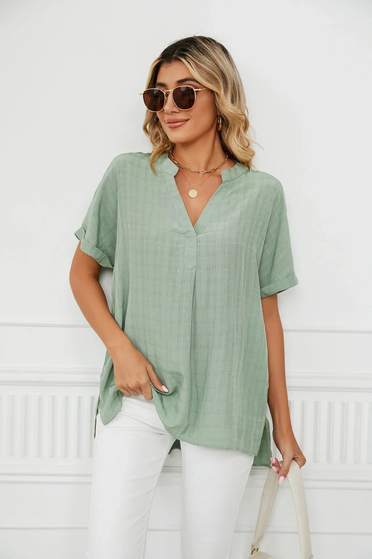 Haylo - Oversized V-hals shirts voor dames