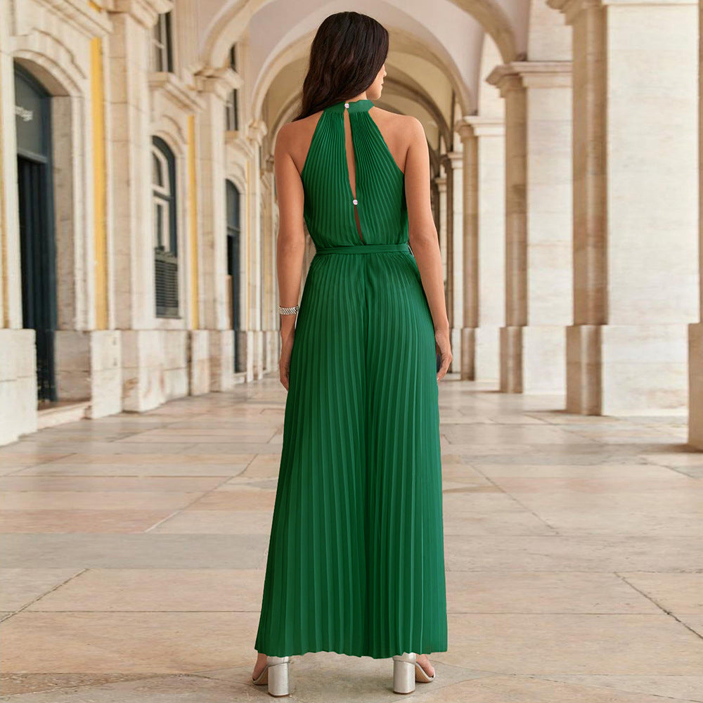 Noé - Groene plissé jumpsuit