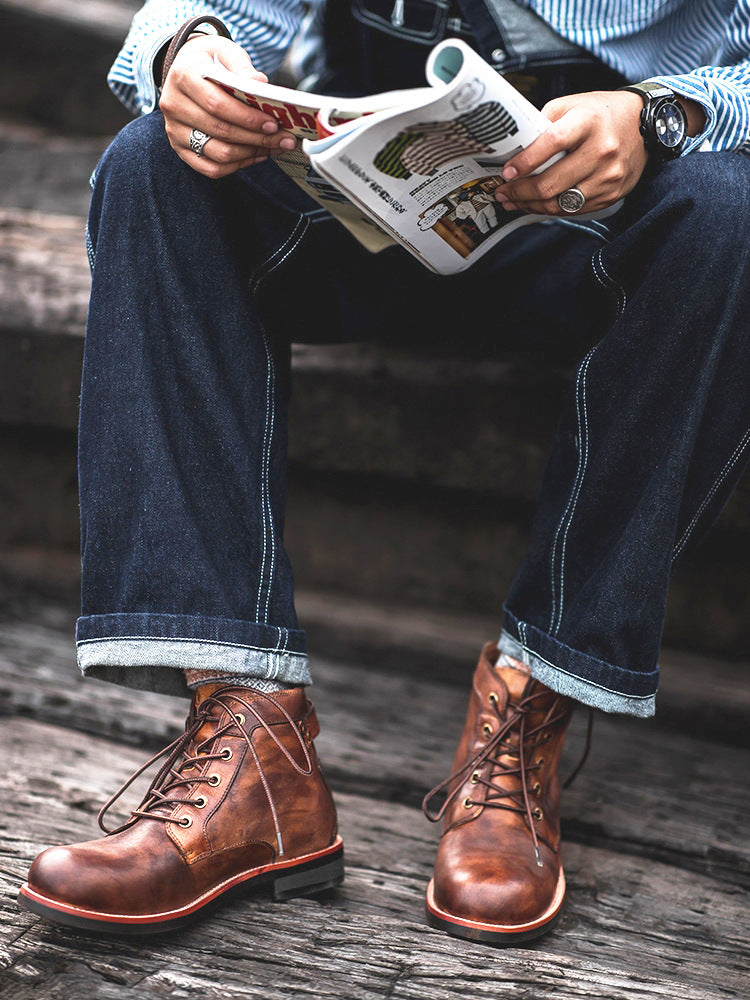 Arnold - Leren Laarzen Comfortabele Schoenen