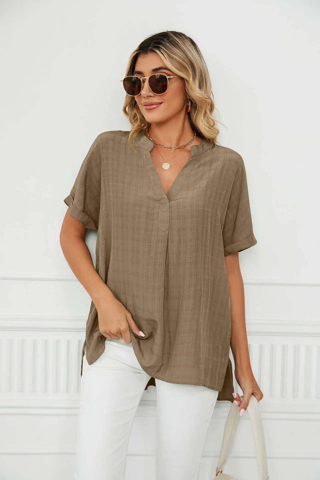 Haylo - Oversized V-hals shirts voor dames