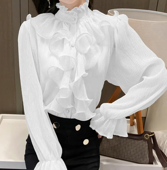 Emily - Elegante blouse met ruches