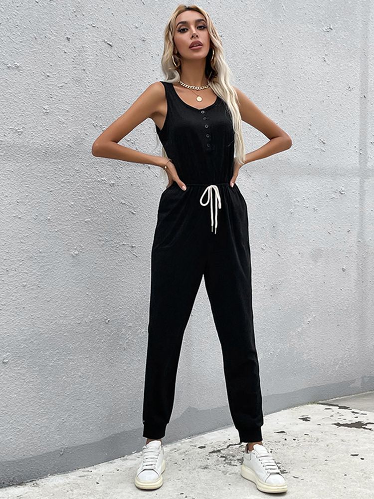 Liz - Zwarte comfy jumpsuit